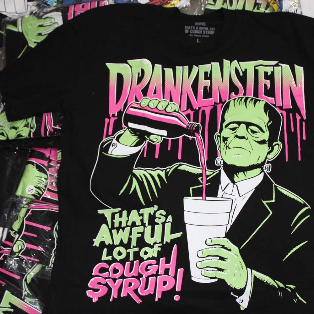 Drankenstein Black Graphic T-Shirt